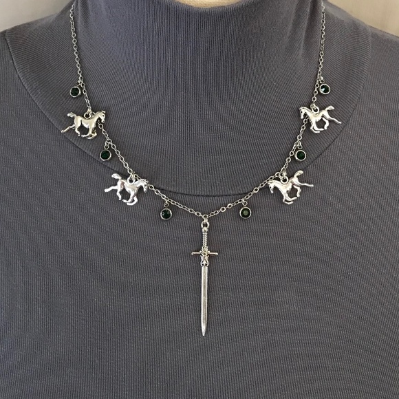 Éowyn's Necklace Lord of the Rings Warrior of Rohan Handmade Necklace, Sword - Picture 8 of 16